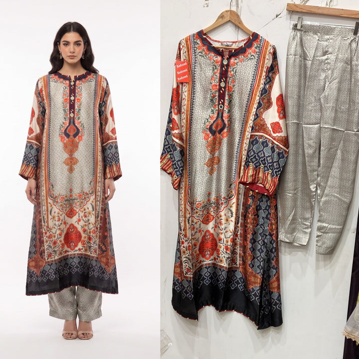 NS03 - Elegant Silk 2-Piece co-ord Pakistani Suit