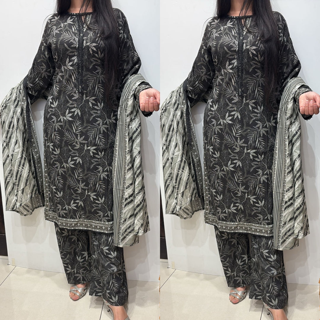 NC03 - Lawn Print 3 Piece Suit