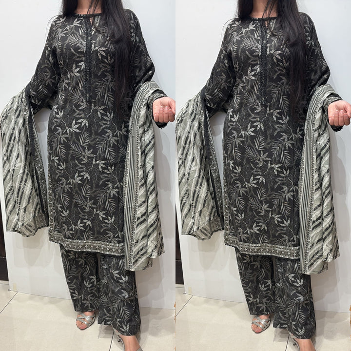 NC03 - Lawn Print 3 Piece Suit