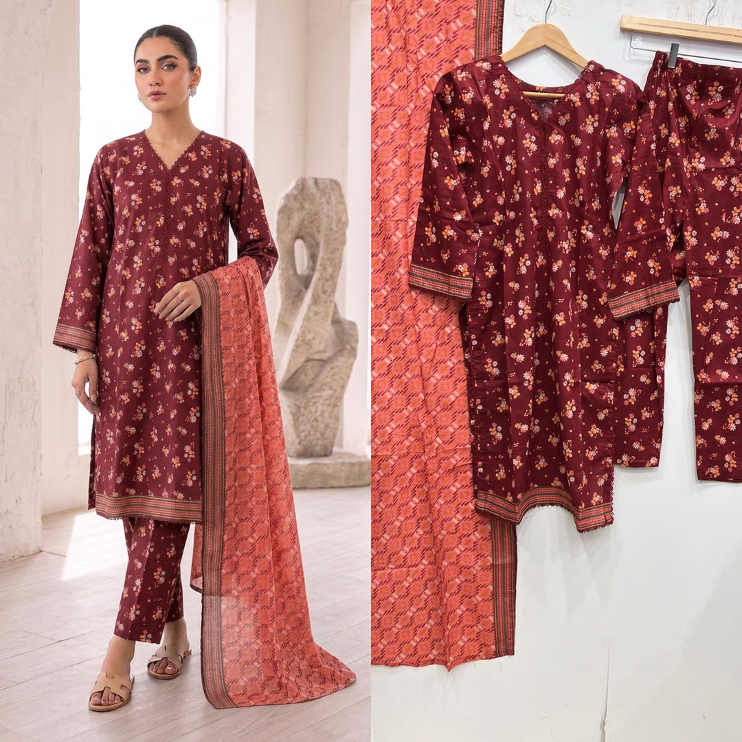 BN09 - LAWN PRINT 3 PIECE SUIT