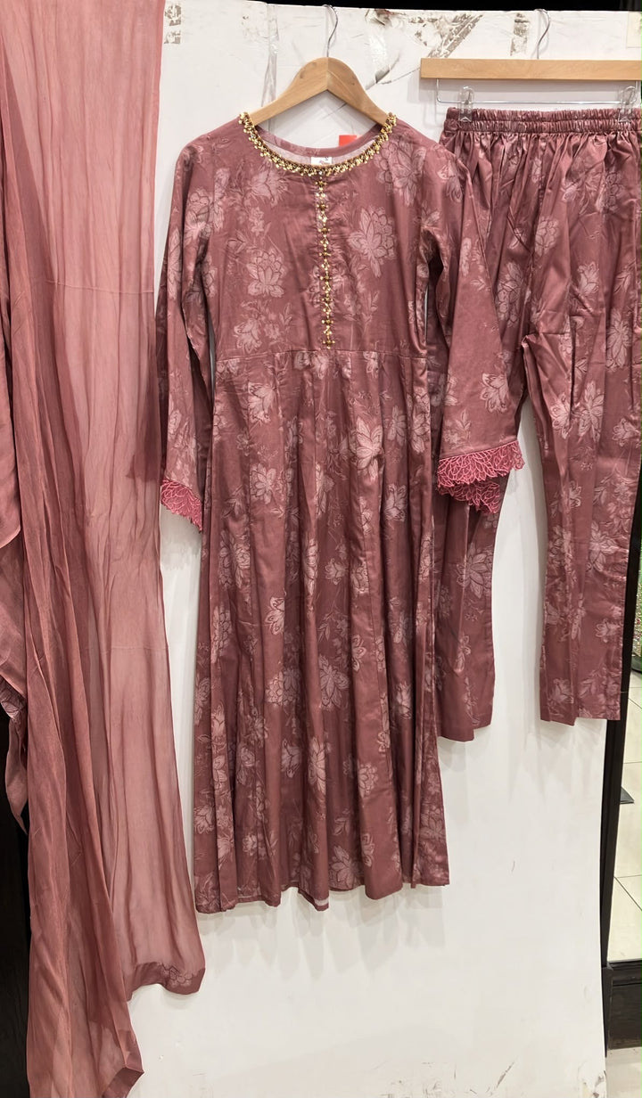 1119A - Embroidered Cotton Linen 3 Piece suit