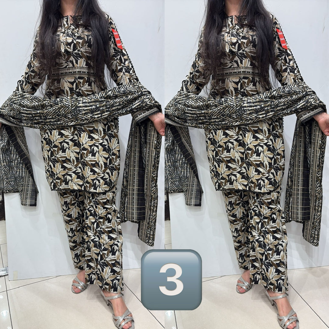 NL03 - Lawn Print 3 Piece Suit