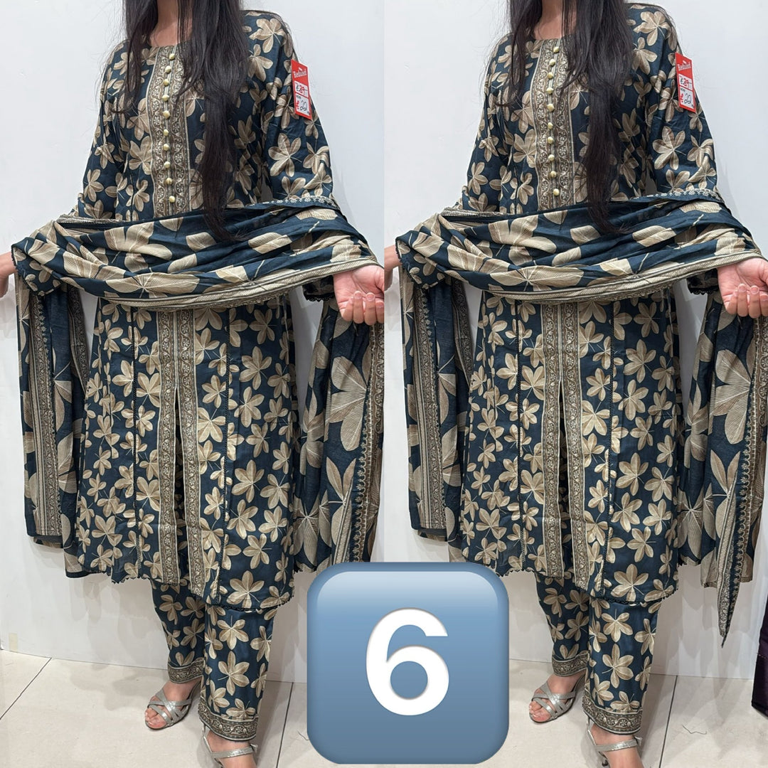 NBS06- Bin Saeed Lawn Print 3 Piece Suit