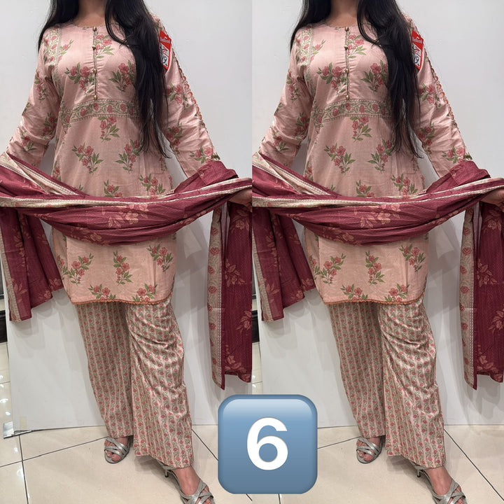 NL06 - Lawn Print 3 Piece Suit