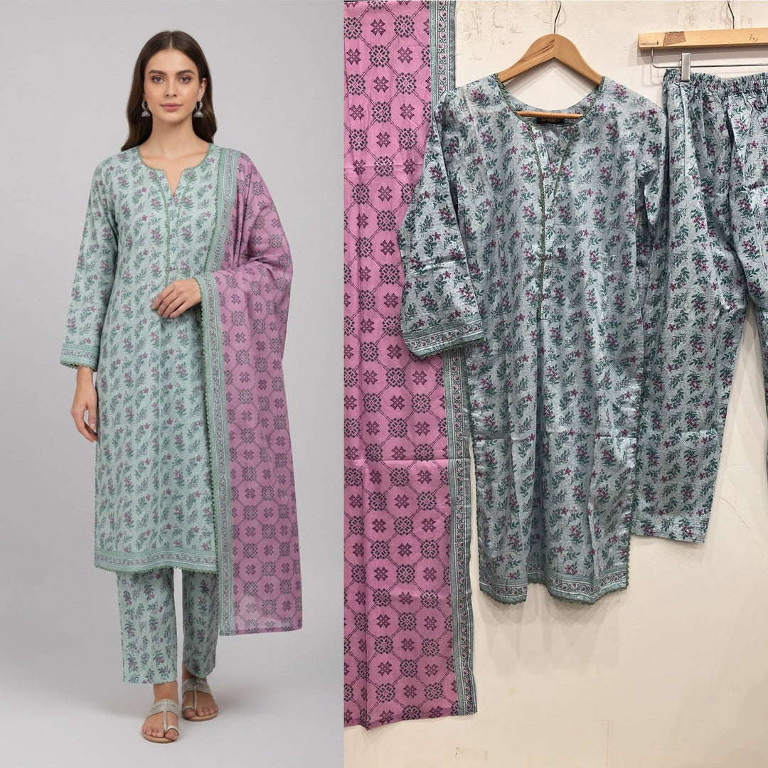 BN04 - LAWN PRINT 3 PIECE SUIT