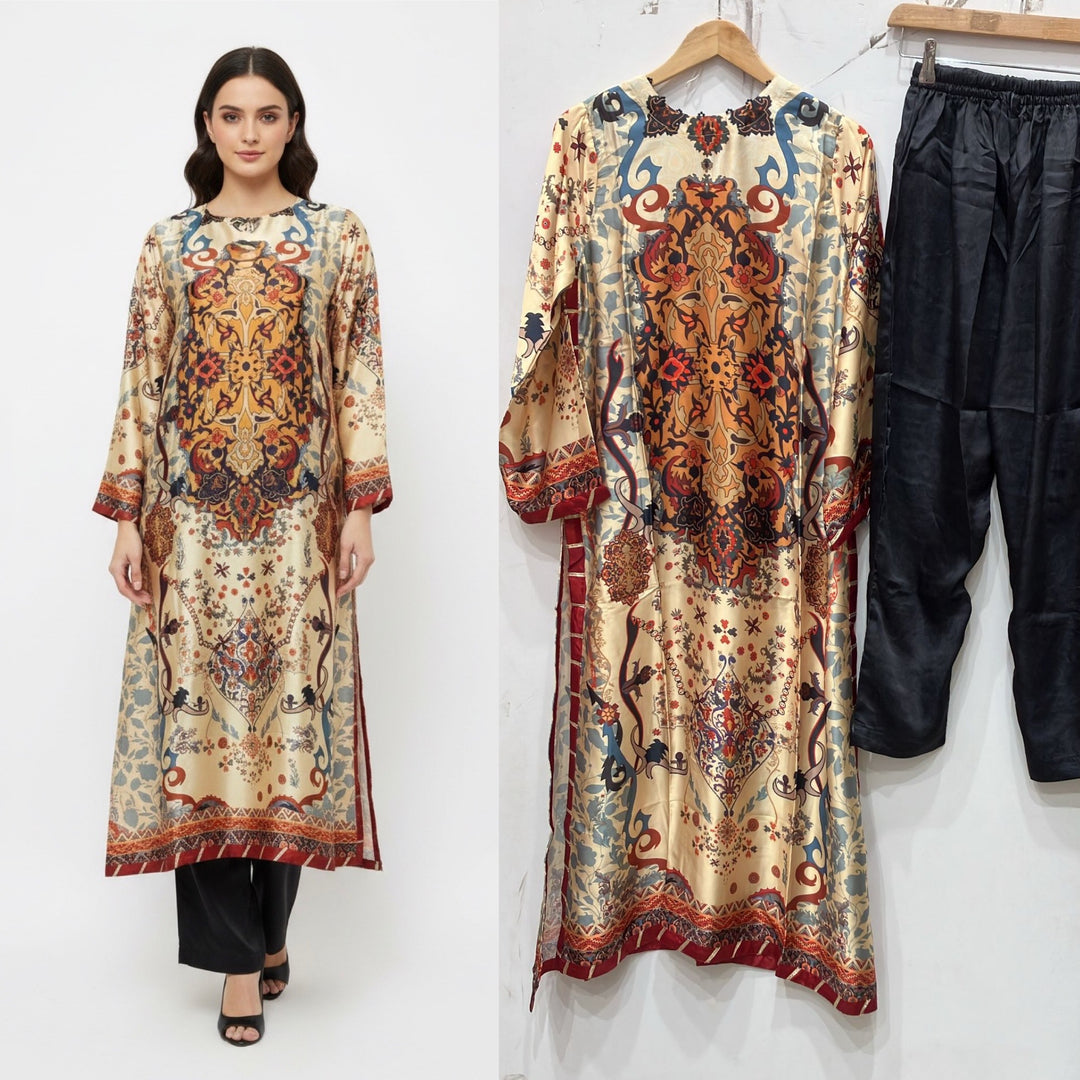 NS06 - Elegant Silk 2-Piece co-ord Pakistani Suit