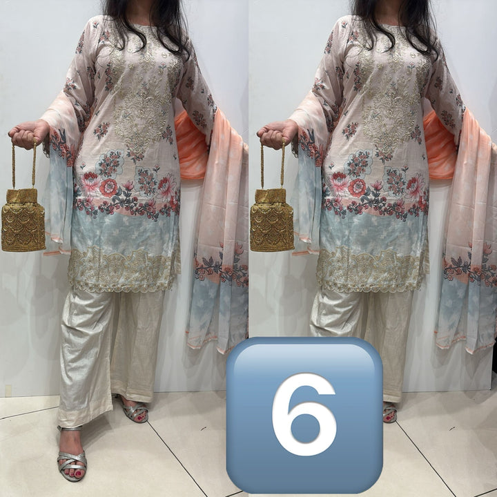 1121F - EMBROIDERED COTTON 3 PIECE SUIT