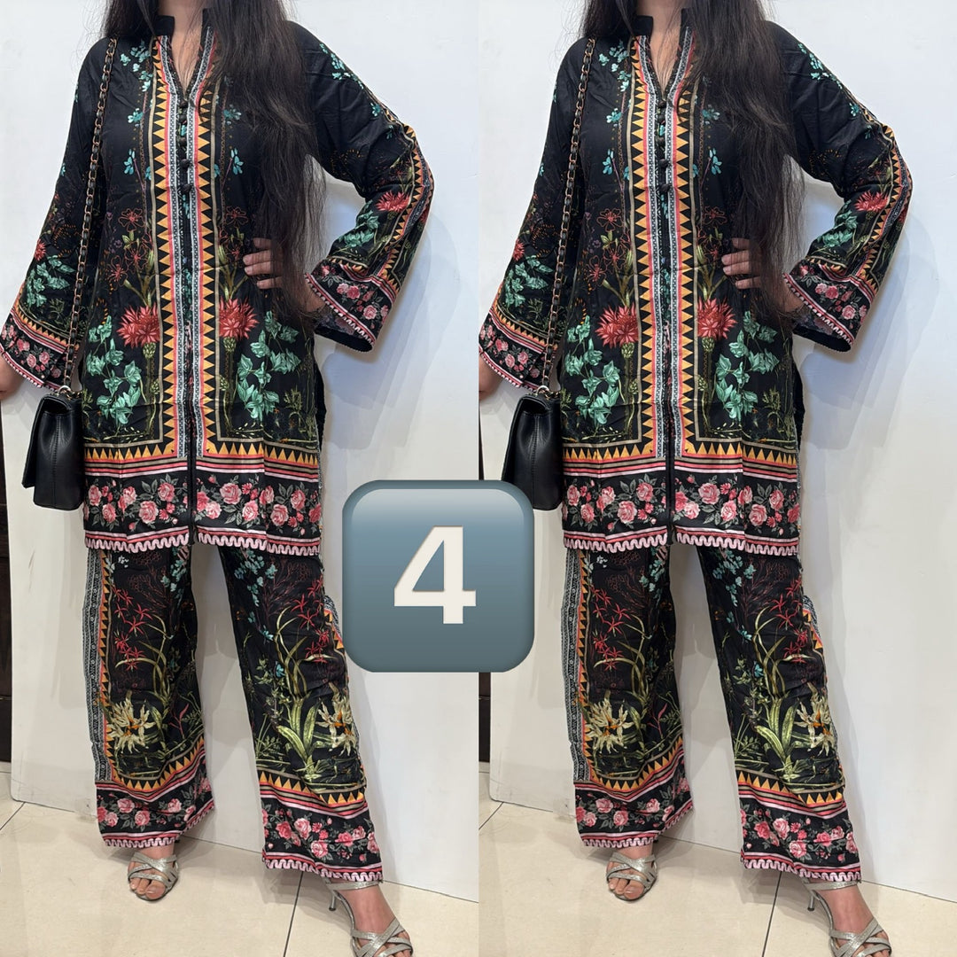 SC04- LINEN PRINT CO-ORD 2 PIECE SUIT