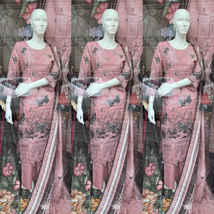 MP06 - Maria B inspired Embroidered Cotton 3pc suit