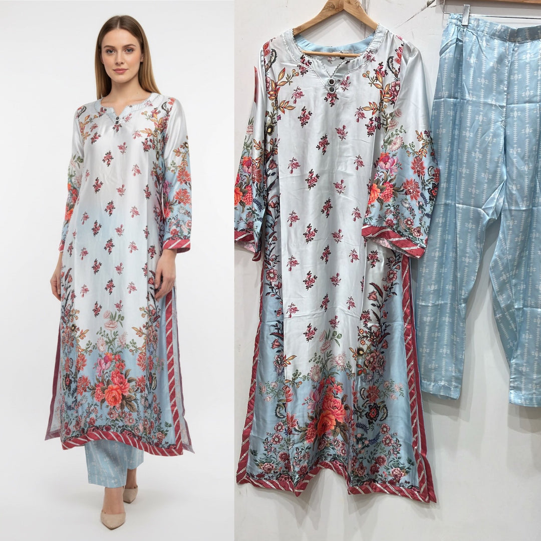 NS05 - Elegant Silk 2-Piece co-ord Pakistani Suit