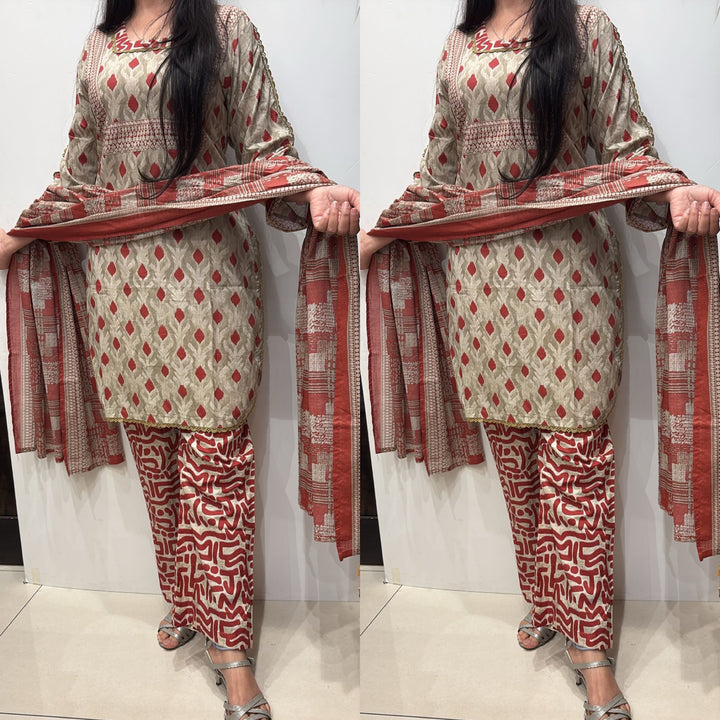 NC02 - Lawn Print 3 Piece Suit