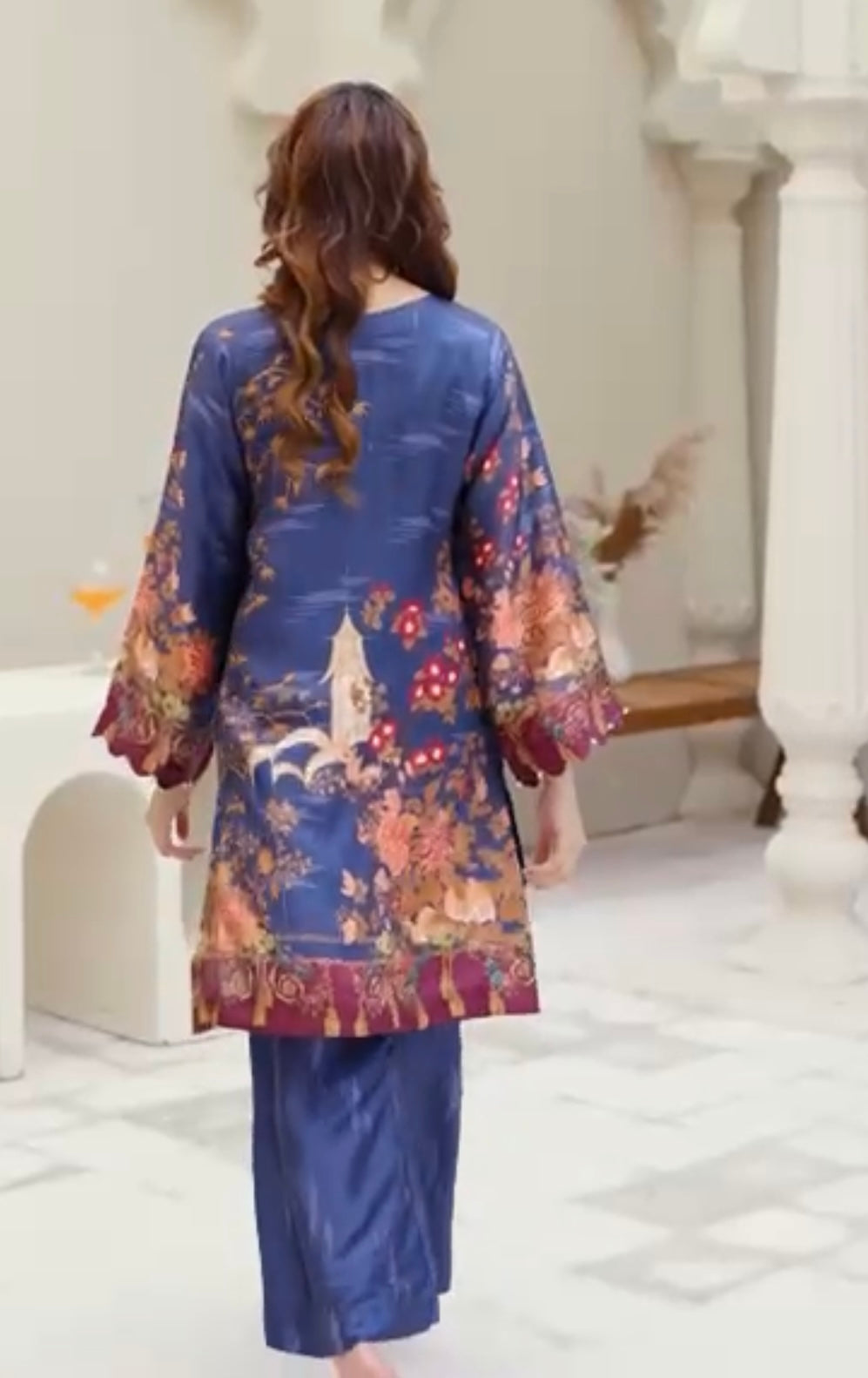 Sh03- SHAMOZ SILK PRINT CO-ORD 2 PIECE
