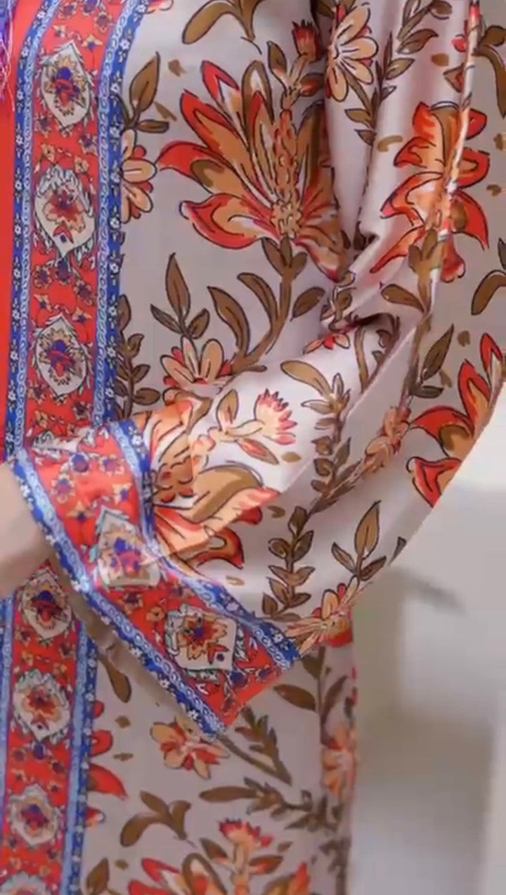 Sh05- SHAMOZ SILK PRINT CO-ORD 2 PIECE