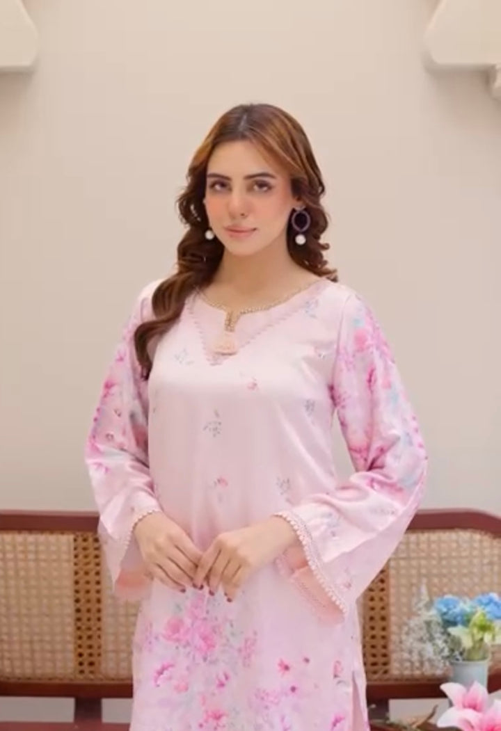 Sh06- SHAMOZ SILK PRINT CO-ORD 2 PIECE