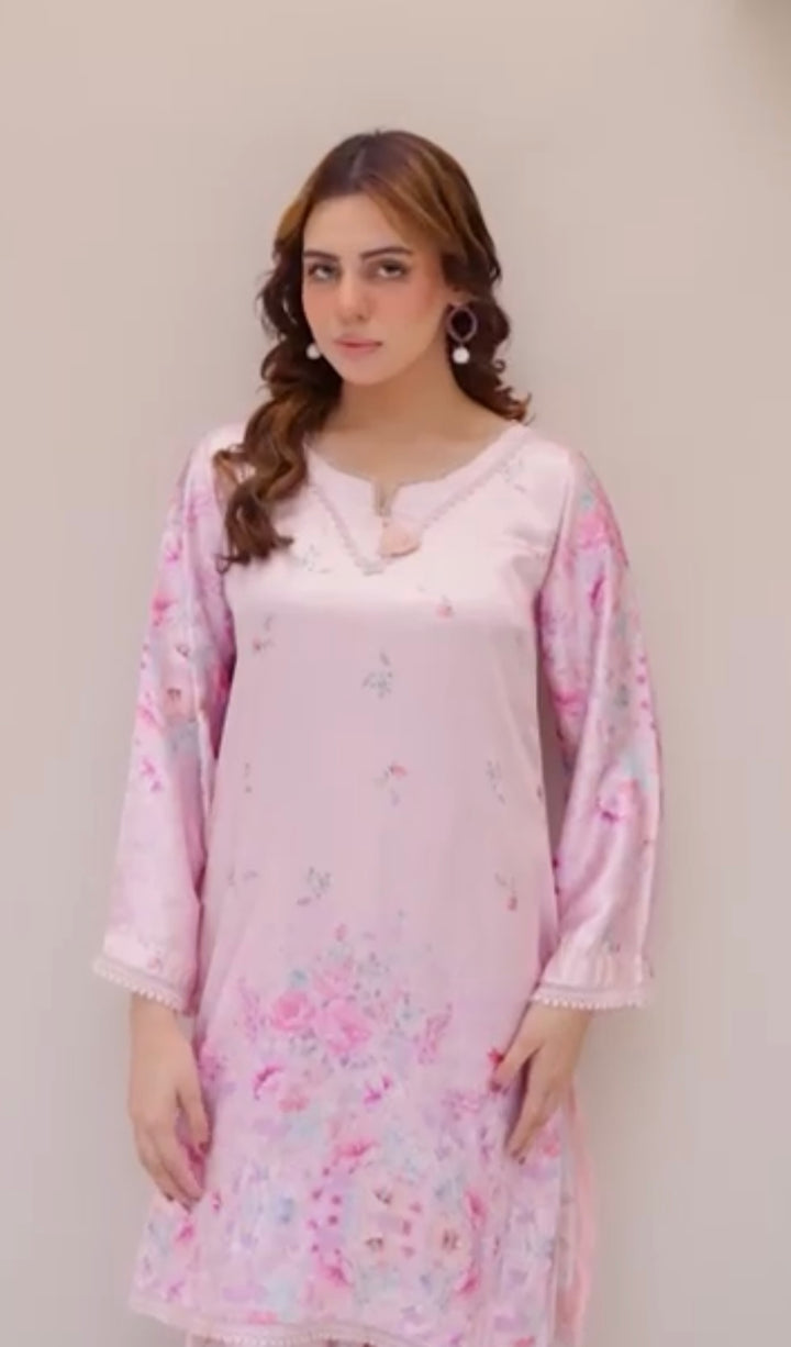 Sh06- SHAMOZ SILK PRINT CO-ORD 2 PIECE