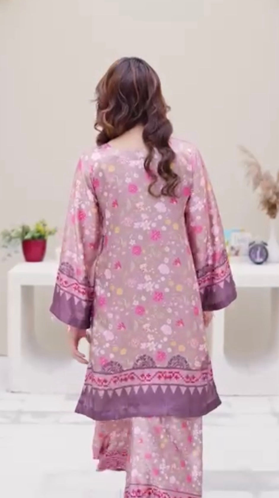 Sh07- SHAMOZ SILK PRINT CO-ORD 2 PIECE