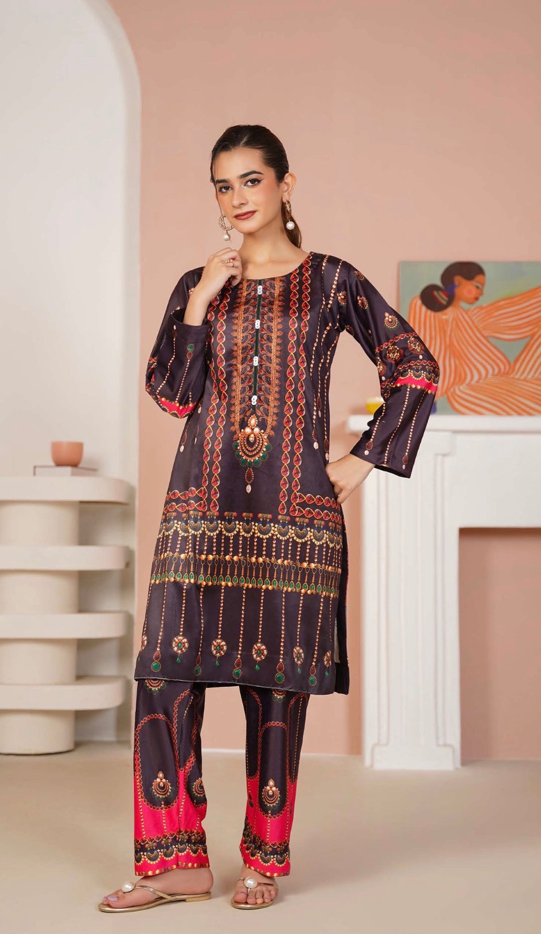 VS06 - Velvet 2-Piece co-ord Pakistani Suit