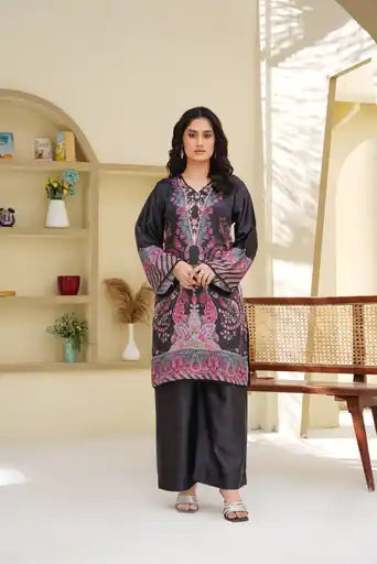 Sm02- SHAMOZ SILK PRINT CO-ORD 2 PIECE SUIT
