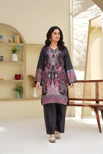 Sm02- SHAMOZ SILK PRINT CO-ORD 2 PIECE SUIT