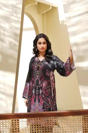 Sm02- SHAMOZ SILK PRINT CO-ORD 2 PIECE SUIT