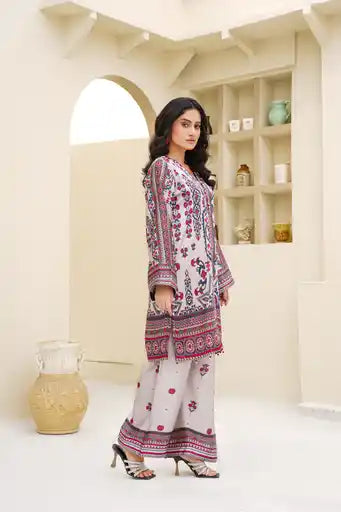 Sm03- SHAMOZ SILK PRINT CO-ORD 2 PIECE SUIT