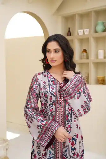 Sm03- SHAMOZ SILK PRINT CO-ORD 2 PIECE SUIT