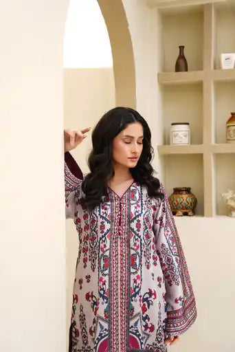 Sm03- SHAMOZ SILK PRINT CO-ORD 2 PIECE SUIT