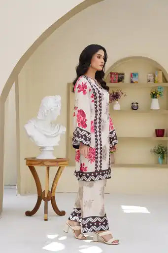 Sm05- SHAMOZ SILK PRINT CO-ORD 2 PIECE SUIT