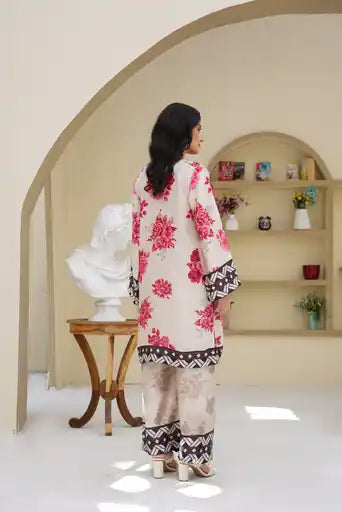 Sm05- SHAMOZ SILK PRINT CO-ORD 2 PIECE SUIT