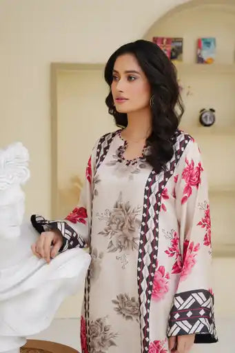 Sm05- SHAMOZ SILK PRINT CO-ORD 2 PIECE SUIT