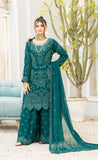 EMBROIDERED CHIFFON 3 PIECE SHARARA SUIT ADA WORK NM1242A