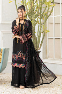 EMBROIDERED CHIFFON 3 PIECE SUIT NM1260A