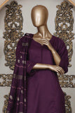 PURPLE PASHMINA 3 PIECE SUIT WITH SHAWL PS05