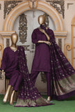 PURPLE PASHMINA 3 PIECE SUIT WITH SHAWL PS05