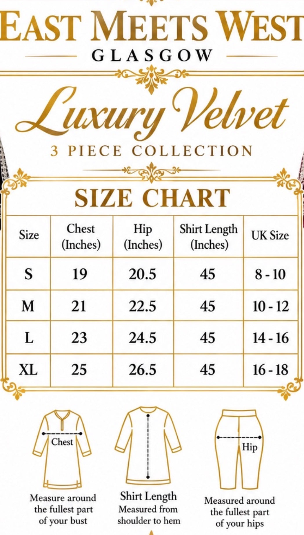 W496 LUXURY VELVET EMBROIDERED 3 PIECE SUIT