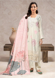 EMBROIDERED PRINT DHANAK 3 PIECE SUIT- MD05