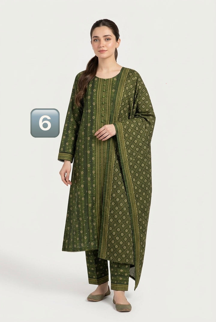 KBS06 Bin Saeed Soft Winter Khadder 3-Piece Suit - East meets west clothing 