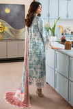 Afrozeh Print Kari Lawn 3 piece suit Unstitched OCEAN DREAM