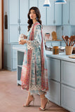 Afrozeh Print Kari Lawn 3 piece suit Unstitched OCEAN DREAM