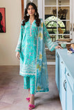 Afrozeh Print Kari Lawn 3 piece suit Unstitched SEABREEZE