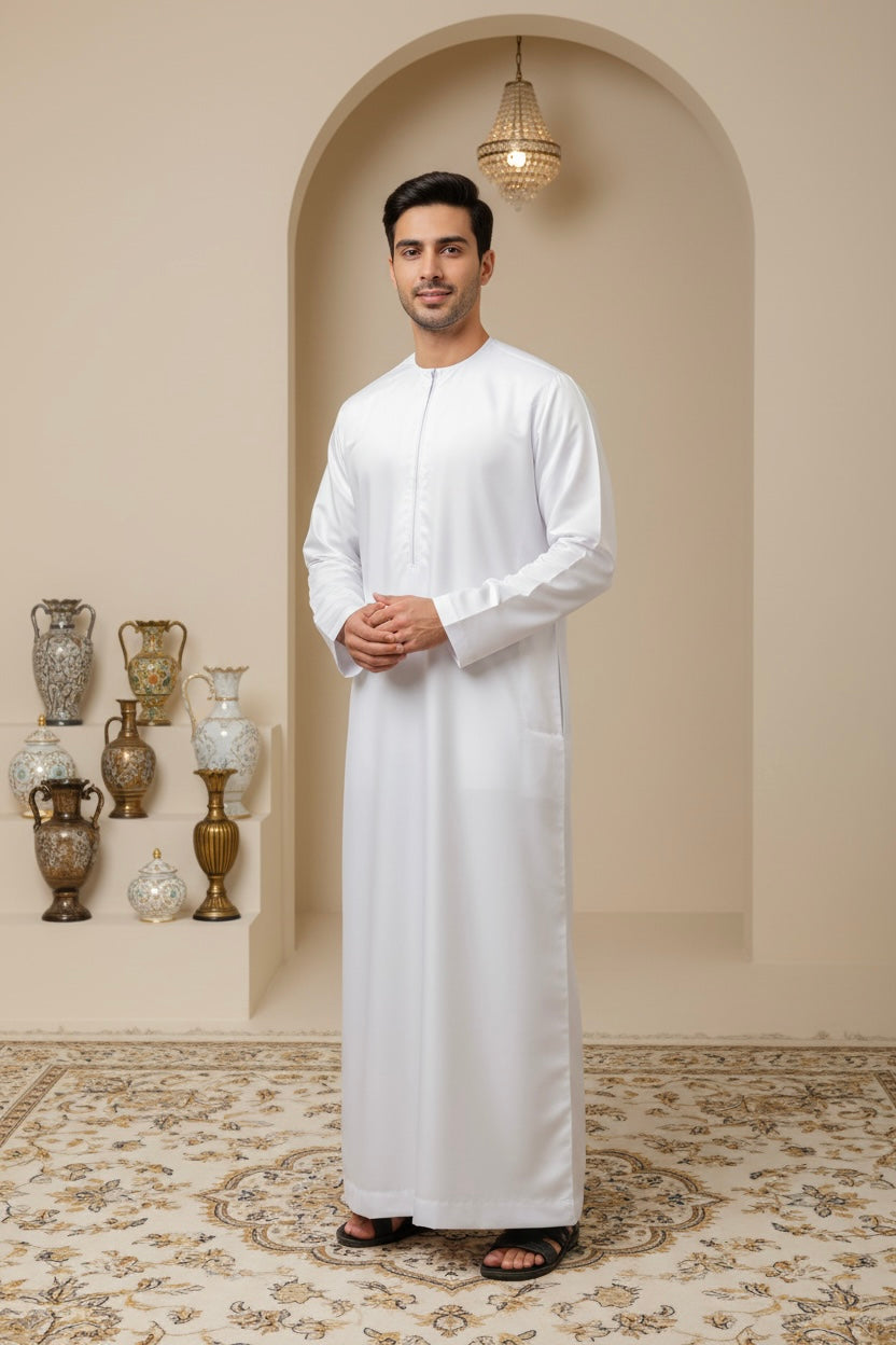 JM425- MEN'S SATIN OMANI THOBE/JUBBA