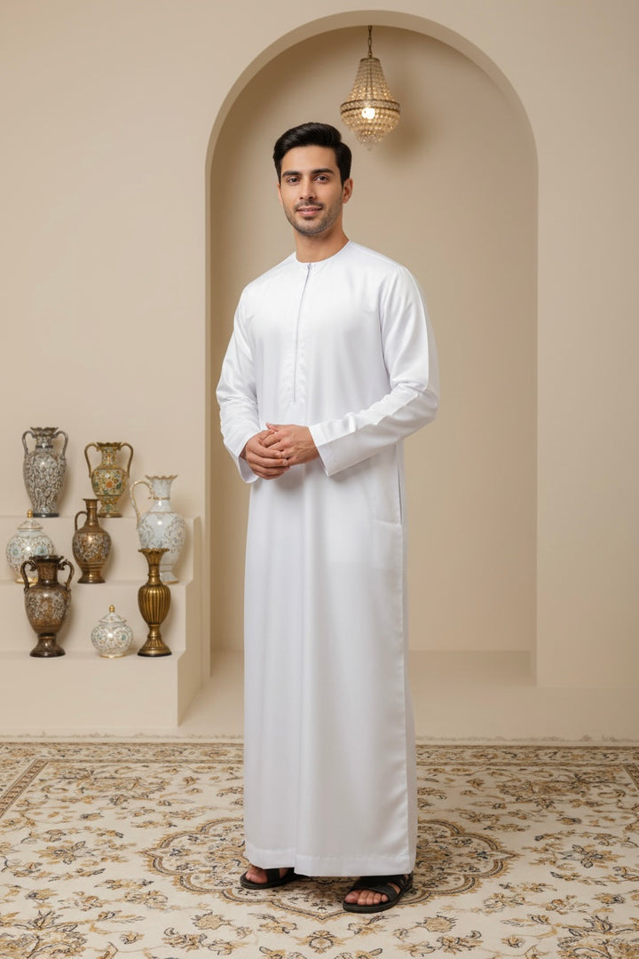 JM425- MEN'S SATIN OMANI THOBE/JUBBA
