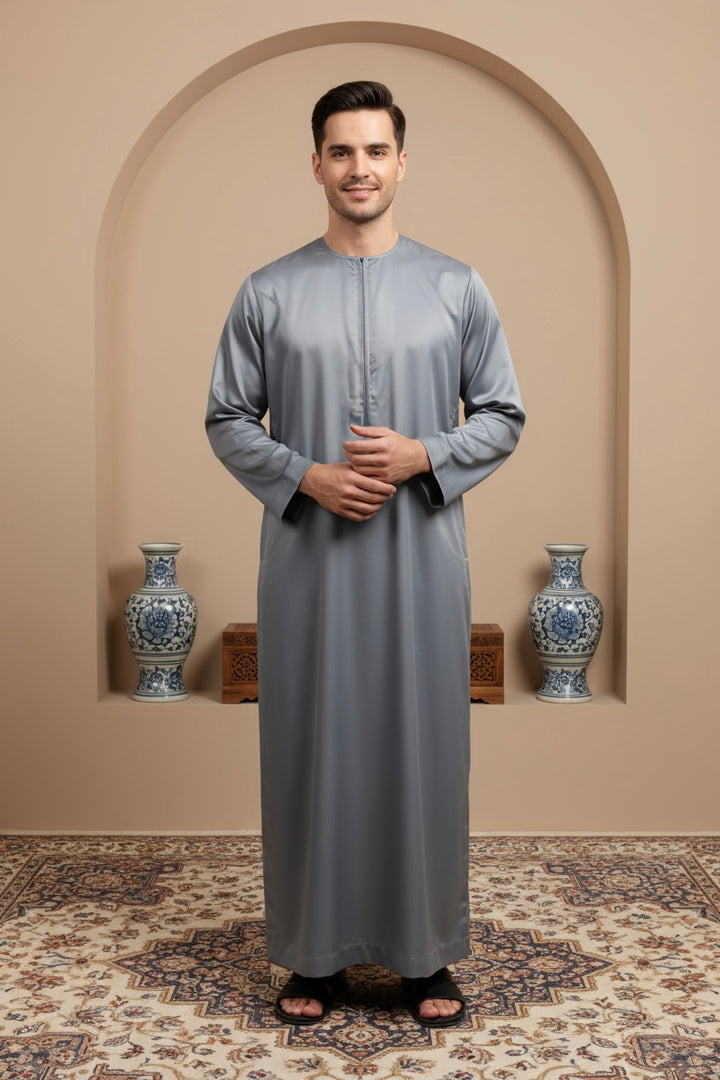 JM426- MEN'S SATIN OMANI THOBE/JUBBA