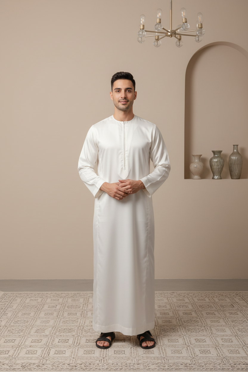 JM426- MEN'S SATIN OMANI THOBE/JUBBA
