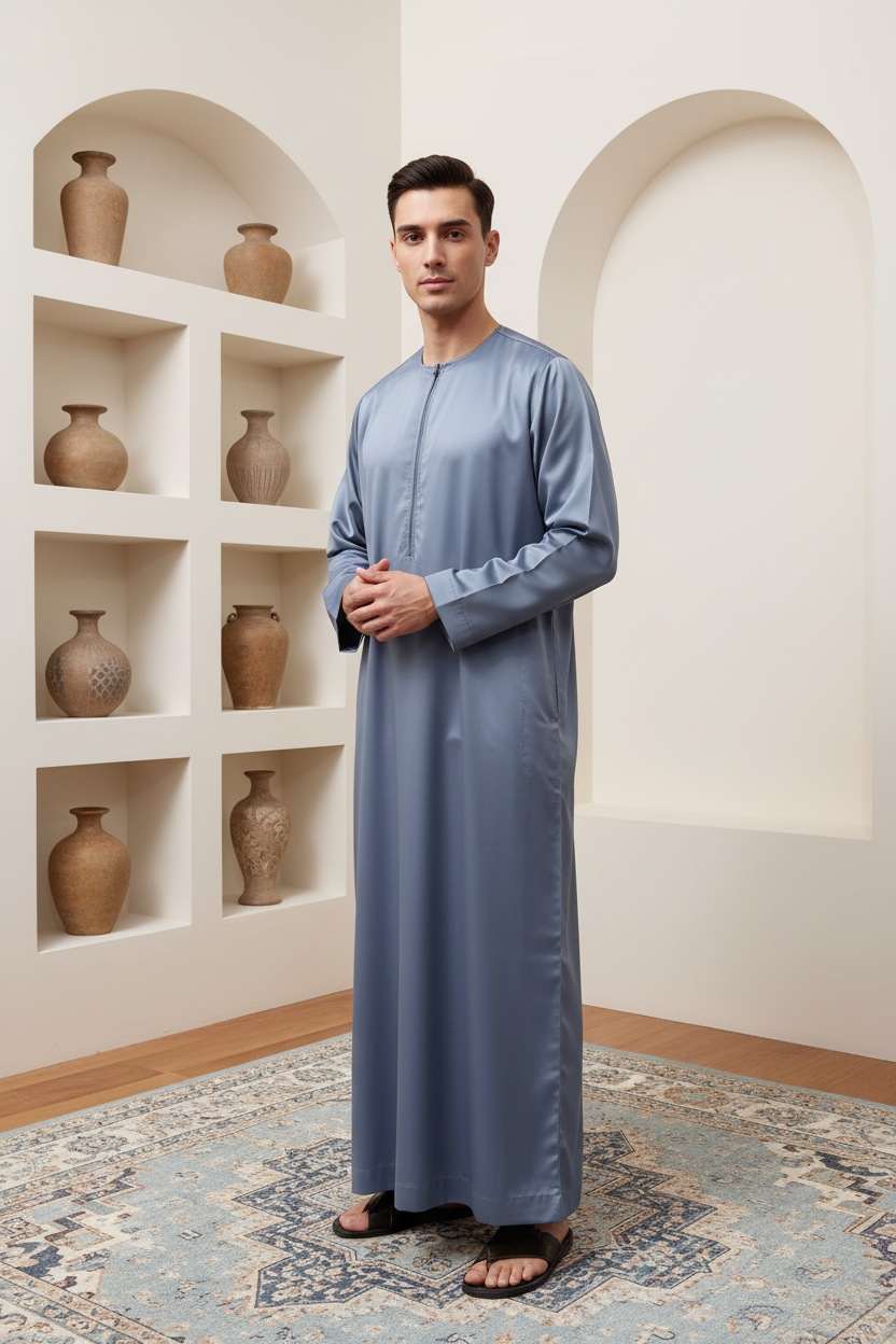 JM426- MEN'S SATIN OMANI THOBE/JUBBA