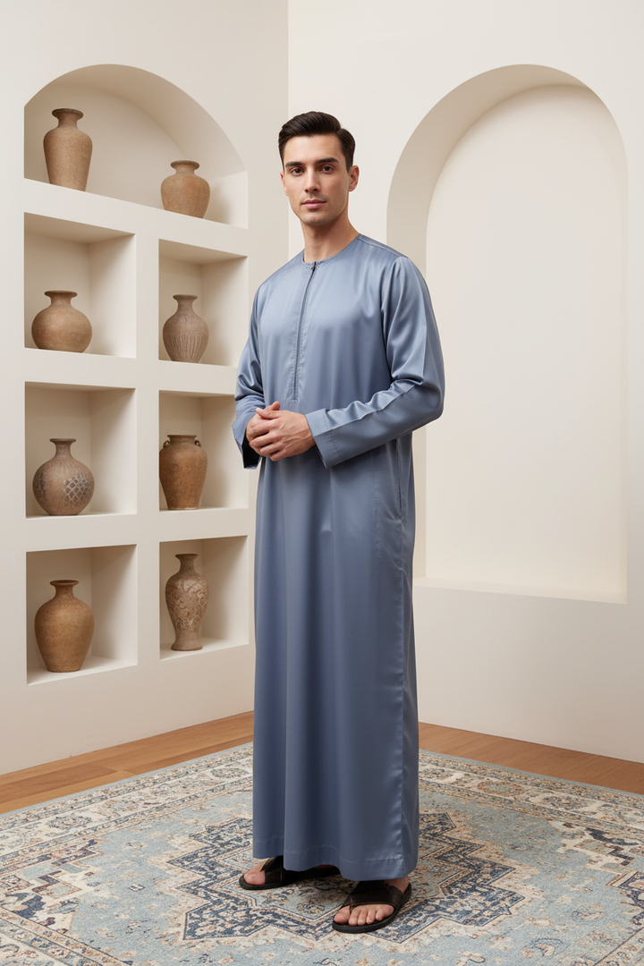 JM426- MEN'S SATIN OMANI THOBE/JUBBA