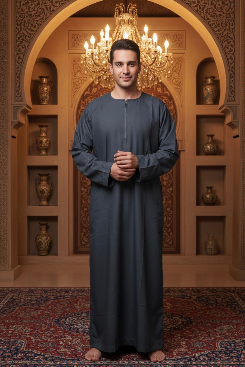 JM427- MEN'S COTTON OMANI THOBE/JUBBA