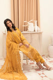 AFROZEH CHIKANKARI FESTIVE LAWN UNSTITCHED-GOLDENROD