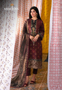 ASIM JOFA 3 PIECE UNSTITCHED AJAR-19