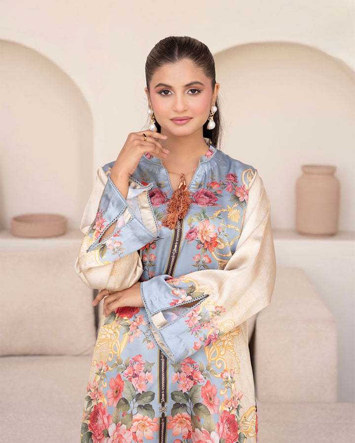 ZC01- SILK PRINT CO-ORD 2 PIECE SUT